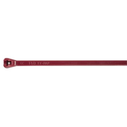 Thomas & Betts Cable Ties, , 192mm x 4.3 mm, Maroon Fluoropolymer, Pk-100 [7TAG009610R0002]; 253-1066