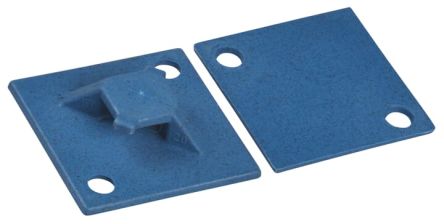 Thomas & Betts Self Adhesive Blue Cable Tie Mount 28.6 mm x 28.6mm [7TAG009660R0014]; 253-1090
