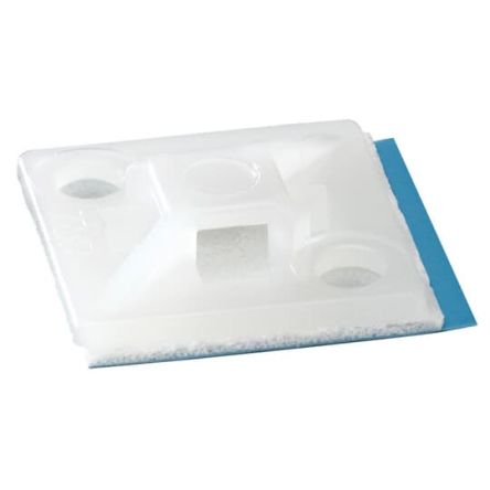 Thomas & Betts Self Adhesive Natural Cable Tie Mount 19 mm x 19mm [7TAG009810R0010]; 253-1124