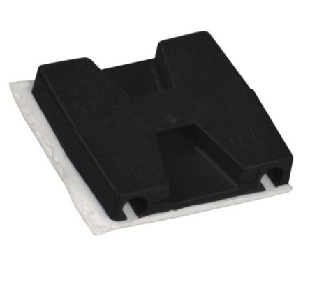 Thomas & Betts Self Adhesive Black Cable Tie Mount 28.6 mm x 28.6mm [7TAG009820R0038]; 253-1128