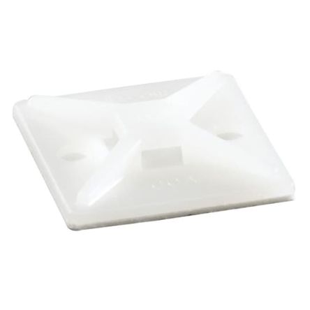 Thomas & Betts Self Adhesive Natural Cable Tie Mount 28.6 mm x 28.6mm [7TAG009820R0045]; 253-1131