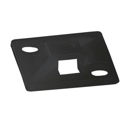 Thomas & Betts Self Adhesive Black Cable Tie Mount 12.7 mm x 12.7mm [7TAG009830R0001]; 253-1138