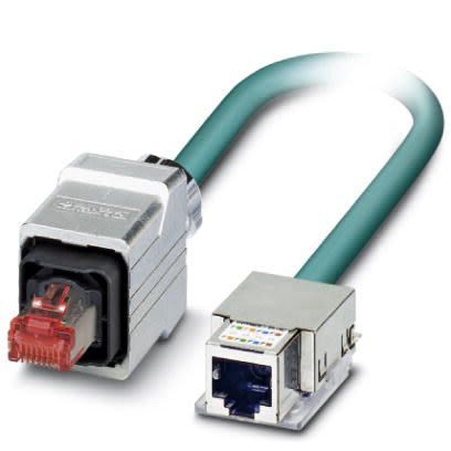 Phoenix Contact, 5m Cat6a, Blue RJ45 to Male RJ45 Female, S/FTP Shielded, Terminated [1415953]; 253-2311