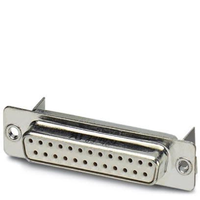 Phoenix Contact 25 Way Angled Panel Mount D-sub Connector Socket, 2.77mm Pitch [1654837]; 253-2347