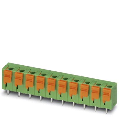 Phoenix Contact PCB Terminal Block, 10-Contact, 7.62mm Pitch, Through Hole Mount, 1-Row [1780549]; 253-2382