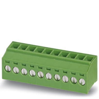 Phoenix Contact PCB Terminal Block, 10-Contact, 3.5mm Pitch, Through Hole Mount, 1-Row [1868144]; 253-2384