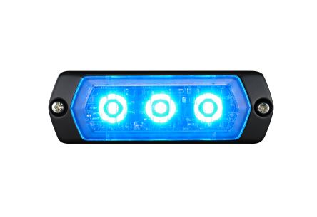 Patlite 1M1 Series Blue Multiple Effect Warning Light, 12 → 24 V, Indoor/Outdoor, LED Bulb, IP68 [LPT-1M1-B]; 253-2648