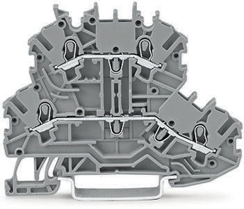WAGO 2000-2201 TOPJOB S, 2000 Series Grey, 1mm², Double-Level, Push-In Cage Clamp Termination, ATEX, IECEx [2000-2201]; 253-2928