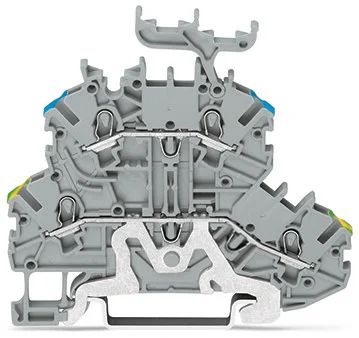 WAGO 2000-2227 TOPJOB S, 2000 Series Grey, 1mm², Double-Level, Push-In Cage Clamp Termination, ATEX, IECEx [2000-2227]; 253-2930