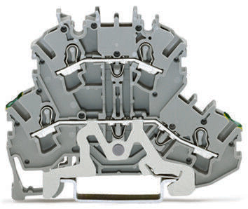 WAGO 2002-2227 TOPJOB S, 2002 Series Grey, 2.5mm², Double-Level, Push-In Cage Clamp Termination, ATEX, IECEx [2002-2227]; 253-2932