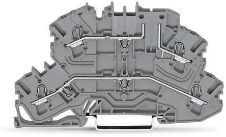 WAGO 2002-2661 TOPJOB S, 2002 Series Grey, 2.5mm², Double-Level, Push-In Cage Clamp Termination, ATEX, IECEx [2002-2661]; 253-2935