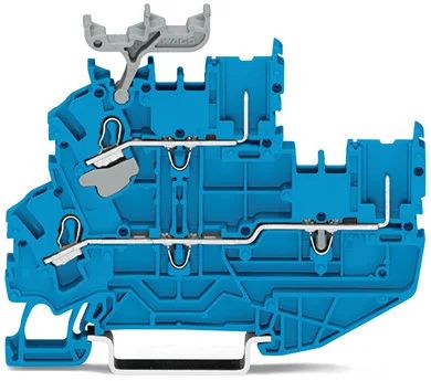 WAGO 2022-2204 X-COM S, 2022 Series Blue, 2.5mm², Double-Level, Push-In Cage Clamp Termination [2022-2204]; 253-2951