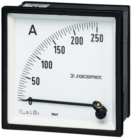 Socomec 192E Analogue Panel Ammeter 100A DC, 72mm x 72mm [192E3332]; 253-3639