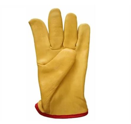 RS PRO Yellow Leather Cut Resistant, Heat Resistant Work Gloves, Size 10, XL [417-10]; 253-5097