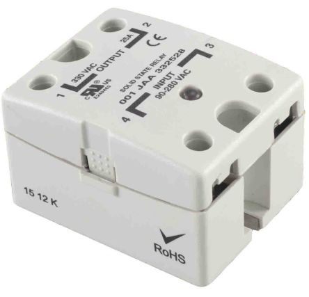 RS PRO Solid State Relay, 25 Amps Load, Panel Mount, Surface Mount, 280 Vrms Load, 32 V dc Control [0]; 253-7283