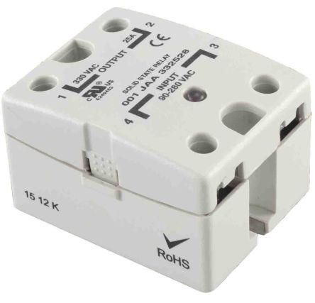 RS PRO Solid State Relay, 50 Amps Load, Panel Mount, Surface Mount, 480 V rms Load, 32 V dc Control [0]; 253-7296