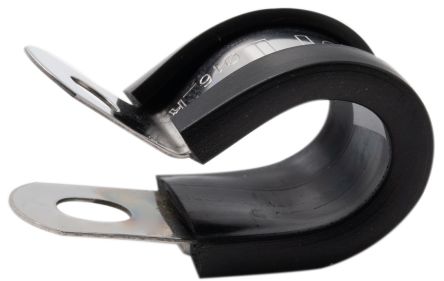 RS PRO 52mm Black, Mild Steel P Clip [0]; 253-8553