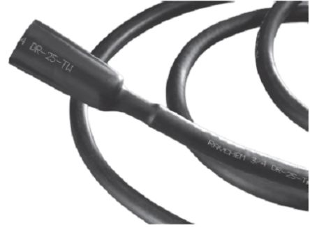 TE Connectivity Adhesive Lined Heat Shrink Tube, Black 12.7mm Sleeve Dia. x 10m Length 2:1 Ratio, DR-25 Series [DR-25-1/2-0]; 253-8656