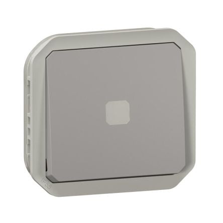 Legrand Grey Push Button Light Switch, 1 Way [069504L]; 253-8703