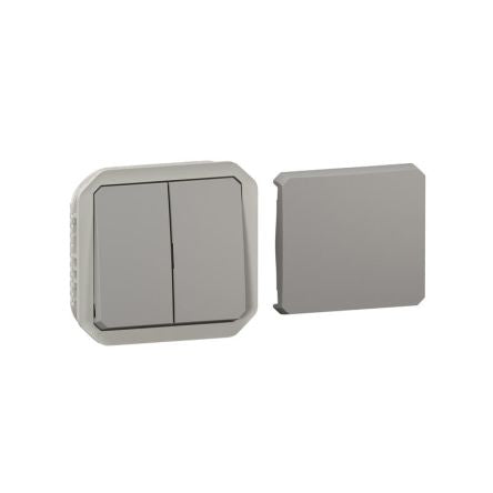 Legrand Grey Push Button Light Switch, 1 Way [069506L]; 253-8704