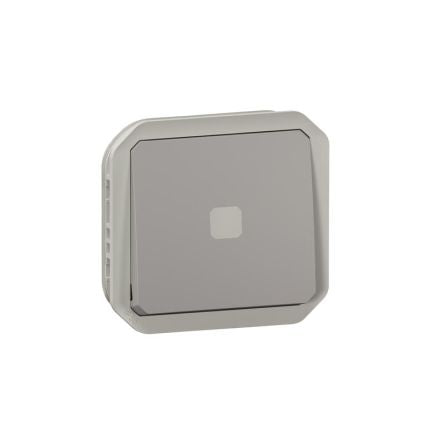 Legrand Grey Push Button Light Switch, 1 Way [069515L]; 253-8713