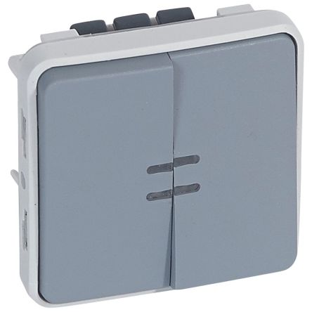 Legrand Grey Push Button Light Switch, 1 Way [069519]; 253-8715