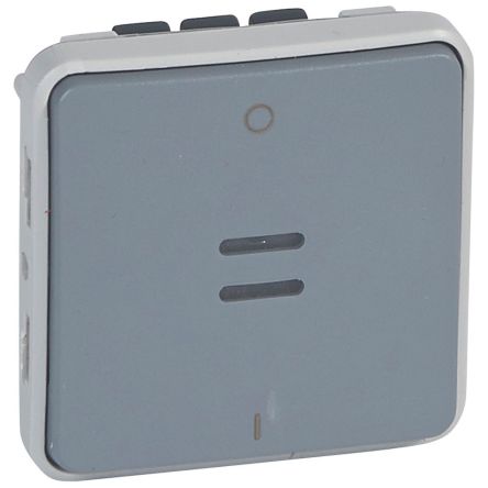 Legrand Grey Push Button Light Switch, 1 Way [069531]; 253-8724