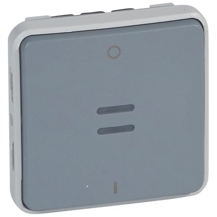 Legrand Grey Push Button Light Switch, 1 Way [069532]; 253-8725