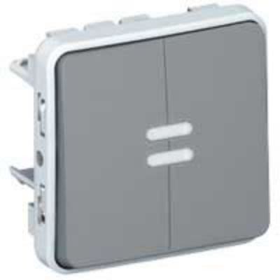 Legrand Grey Push Button Light Switch, 1 Way [069546]; 253-8746