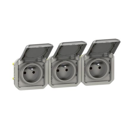 Legrand Grey Plug Socket, 2 Poles, NF Socket [069564L]; 253-8768