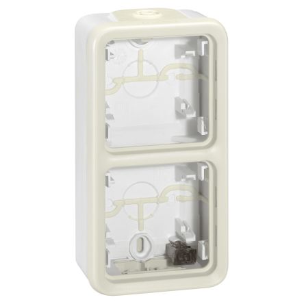 Legrand Black Thermoplastic Back Boxes, IP55, 2 Gangs [069691]; 253-8875
