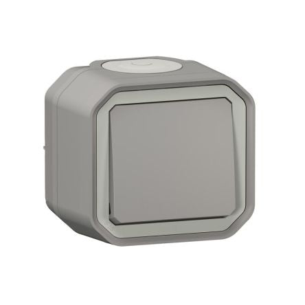 Legrand Grey Push Button Light Switch, 1 Way [069711L]; 253-8887