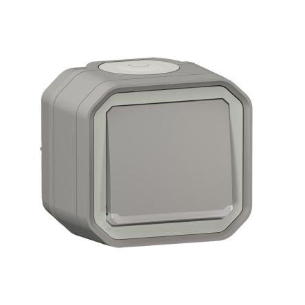 Legrand Grey Push Button Light Switch, 1 Way [069712L]; 253-8889