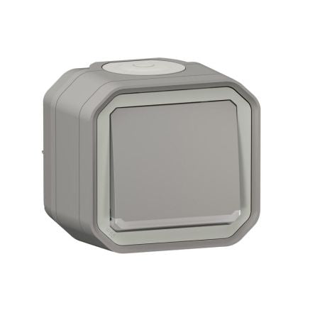 Legrand Grey Push Button Light Switch, 1 Way [069713L]; 253-8890