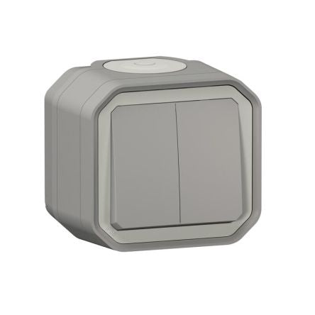 Legrand Grey Push Button Light Switch, 1 Way [069715L]; 253-8891