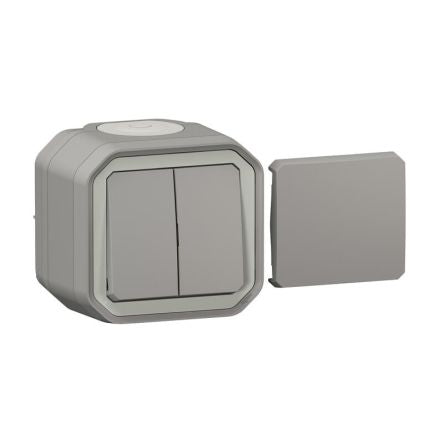 Legrand Grey Push Button Light Switch, 1 Way [069719L]; 253-8892