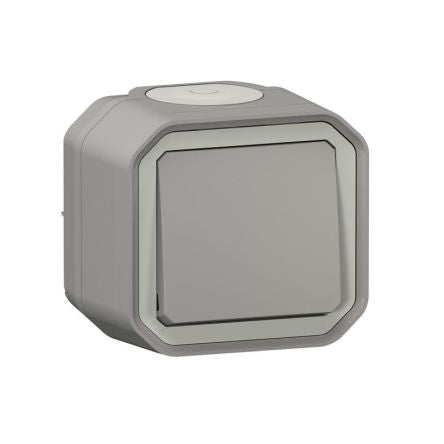 Legrand Grey Push Button Light Switch, 1 Way [069720L]; 253-8893