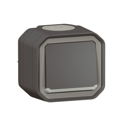 Legrand Grey Push Button Light Switch, 1 Way [069721L]; 253-8895