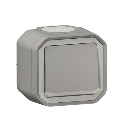 Legrand Grey Push Button Light Switch, 1 Way [069722L]; 253-8897