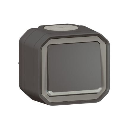 Legrand Grey Push Button Light Switch, 1 Way [069736L]; 253-8899