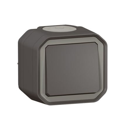 Legrand Grey Push Button Light Switch, 1 Way [069761L]; 253-8910