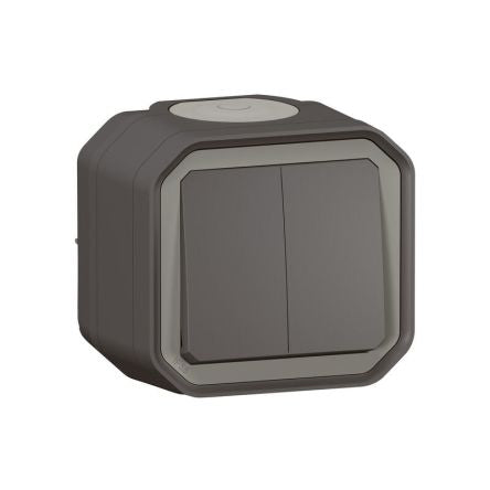 Legrand Grey Push Button Light Switch, 1 Way [069775L]; 253-8913