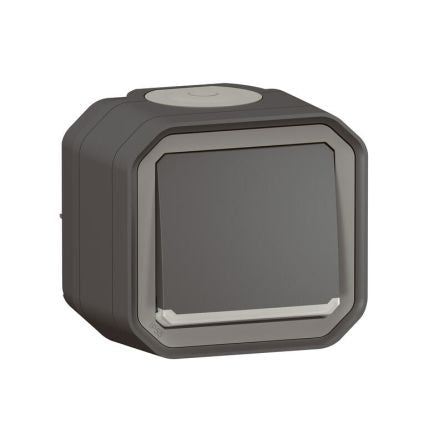 Legrand Grey Push Button Light Switch, 1 Way [069782L]; 253-8919