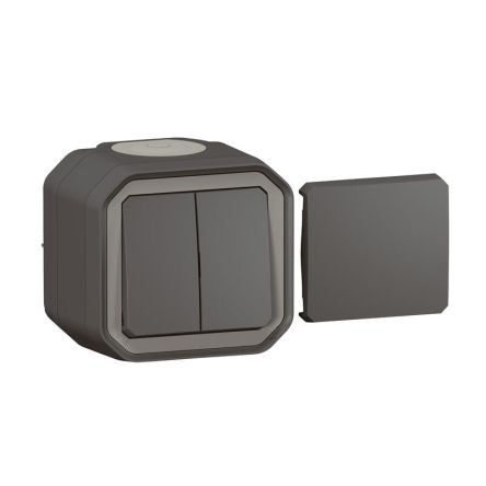 Legrand Grey Push Button Light Switch, 1 Way [069789L]; 253-8924