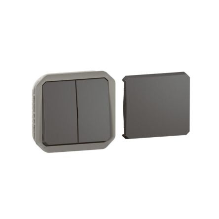 Legrand Grey Push Button Light Switch, 1 Way [069800L]; 253-8932
