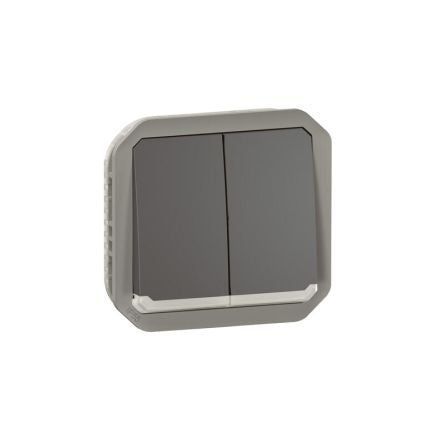 Legrand Grey Push Button Light Switch, 1 Way [069806L]; 253-8938