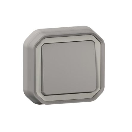 Legrand Grey Push Button Light Switch, 1 Way [069811L]; 253-8944