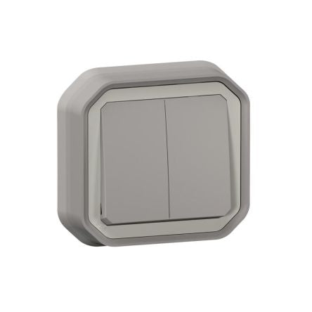 Legrand Grey Push Button Light Switch, 1 Way [069815L]; 253-8946
