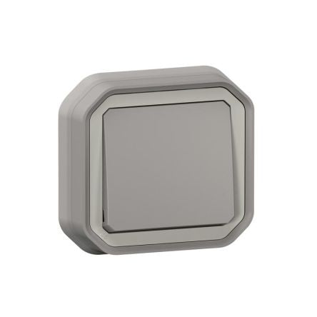 Legrand Grey Push Button Light Switch, 1 Way [069820L]; 253-8948