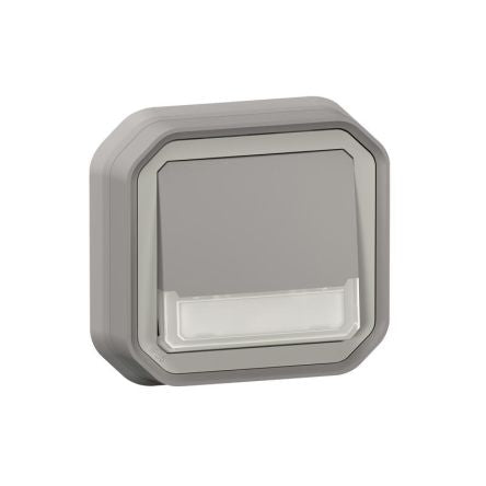 Legrand Grey Push Button Light Switch, 1 Way [069824L]; 253-8950